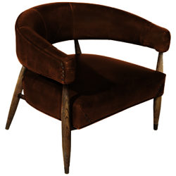 Halo Angel Leather Chair Old Saddle Mocha